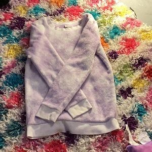 Purple and white cat and jack sweatshirt for kids size 10-12